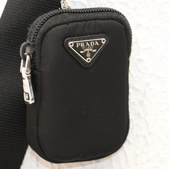 Prada Re-Nylon Messenger Bag Crossbody Unisex 1BC421 - Black - Picture 7 of 15